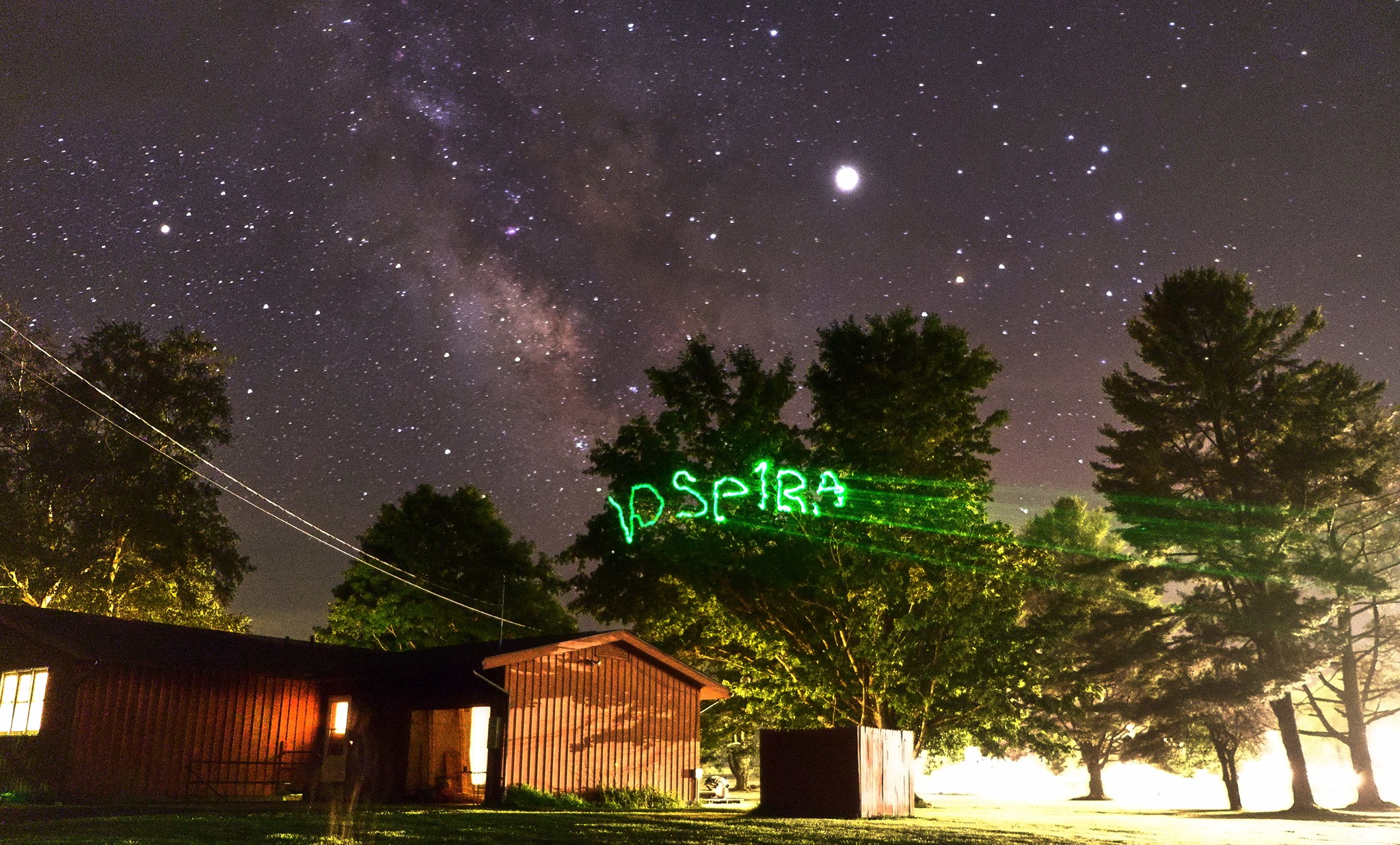 redwood house and laser name and trees and staaaaaars